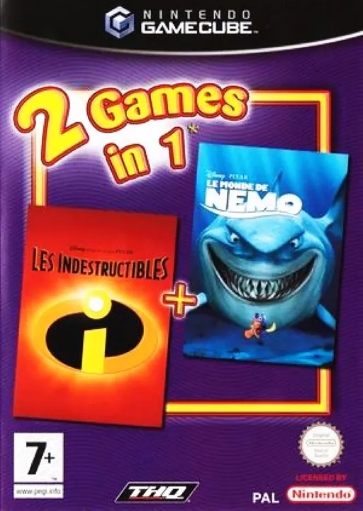 2 Games in 1 - Disney-Pixar Les Indestructibles + Disney-Pixar Le Monde de Nemo (France) (Disc 2) (Le Monde de Nemo)